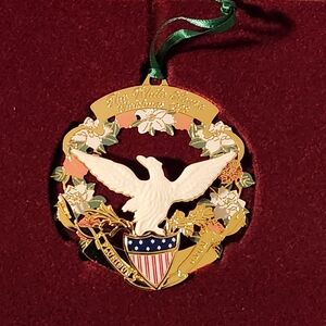1998 White House Historical Association Christmas Ornament Gold Plated USA Made